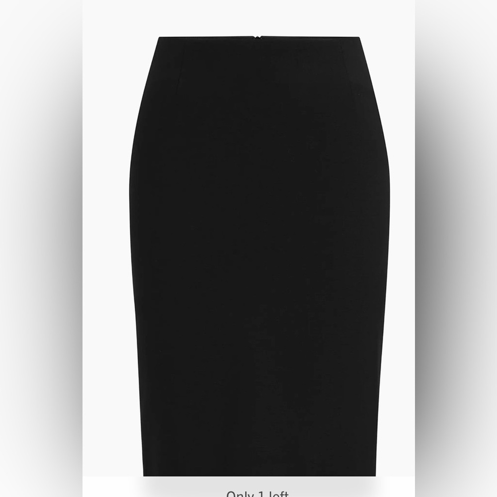 Hugo Buscati Black Lace Slit Pencil Skirt